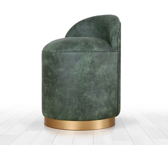 Atelier Del Sofa Luton - Puf de piel de nobuck Verde